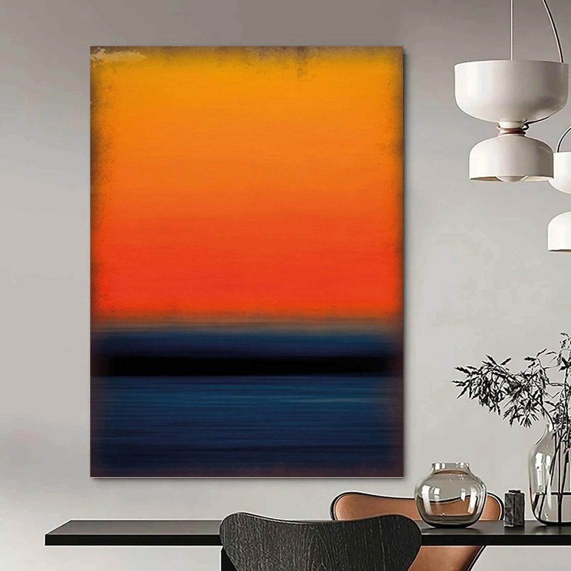 evening field blue orange design 5